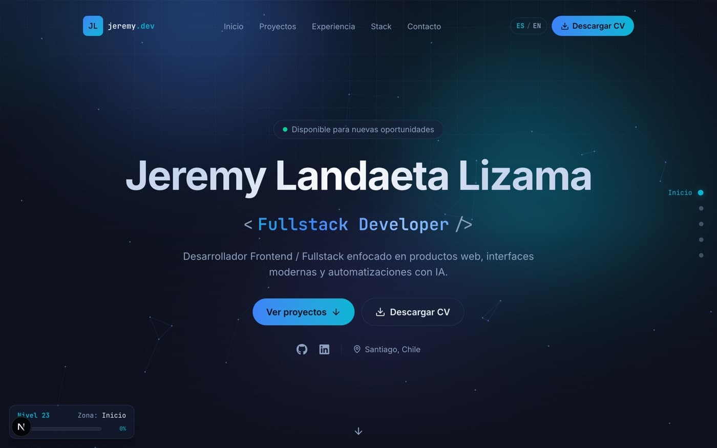 Hero + HUD